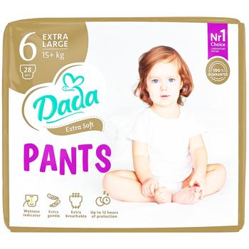 Трусики-підгузки Dada Extra Soft 6 15+кг 28шт