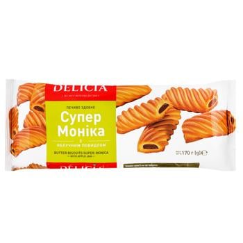 Печиво Delicia Супер-Моніка здобне з яблучним повидлом 170г