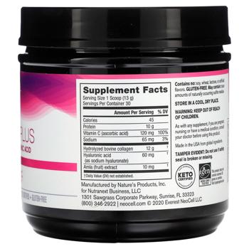 Коллаген с витамином C и гиалуроновой кислотой, Super Collagen Plus, NeoCell, 390 г - купити, ціни на Біотус - фото 2