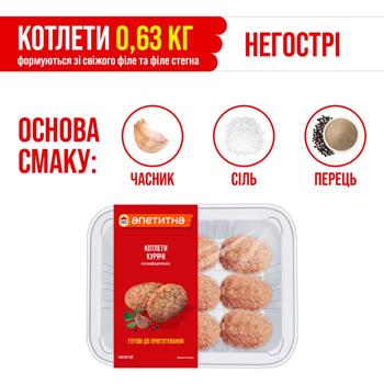 Nasha Ryaba Apetitna Chilled Chicken Cutlets 630g - buy, prices for MegaMarket - photo 3