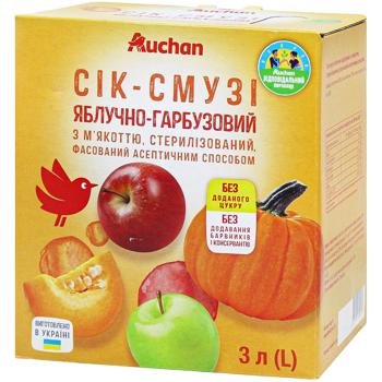 Auchan Apple-pumpkin Smoothie-juice 3l - buy, prices for Auchan - photo 1