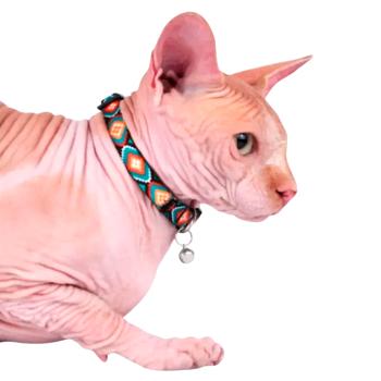 Barksi Urban Ромби нейлоновий нашийник для котів XS - різнокольоровий - купити, ціни на MasterZoo - фото 8