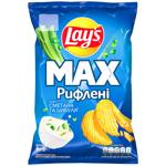 Чипси Lay's рифлені сметана та цибуля 95г