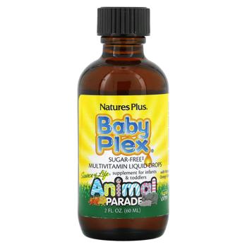 Мультивитамины для младенцев Nature's Plus Animal Parade Baby Plex со вкусом апельсина 60мл - купить, цены на Biotus - фото 1