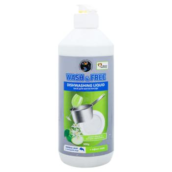 Wash&Free Green Apple and Edelweiss Dishwashing Liquid 500g - buy, prices for NOVUS - photo 2