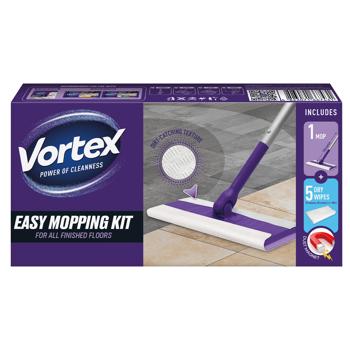Набір для прибирання Vortex Швабра і сухі серветки 5шт - купити, ціни на Cупермаркет "Харків" - фото 1