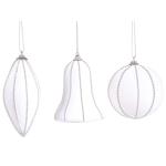 Подвеска елочная Actuel колокольчик/оливка/шарик белый 7-11см