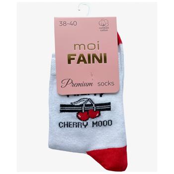 Moi Faini Cherry Women's White Socks Size 38-40 - buy, prices for - photo 1