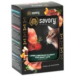 Корм влажный Savory с ягненком и свеклой для взрослых кошек 3+1шт х 85г