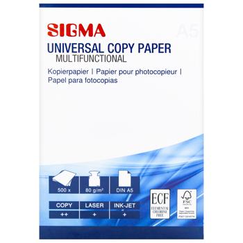 Папір офісний Sigma А5 500шт (замовлення до 15шт)