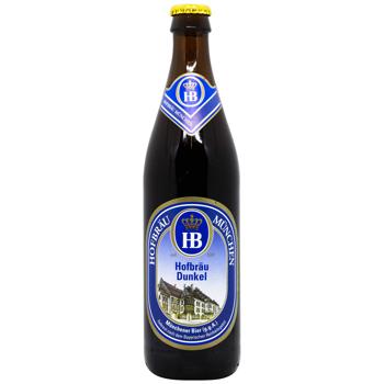 Пиво Hofbrau Dunkel черное 5,5% 0,5л - купить, цены на METRO - фото 1