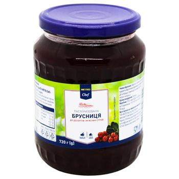 Брусника Metro Chef пастеризованная к десертам и мясным блюдам 720г
