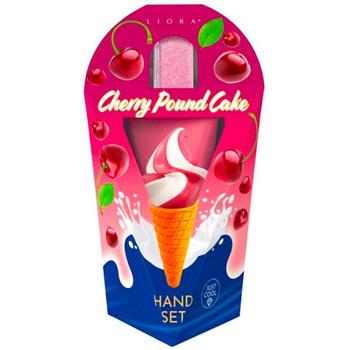 Liora Сherry Pound Cake Hand Cream 50ml + Manicure File + Manicure Stick Skincare Gift Set - buy, prices for NOVUS - photo 1