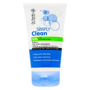 Гель Dr.Sante Simply Clean 3в1 для лица 150мл