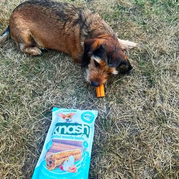 Knash Woofa Loofa Snack for Dental Health of Small Breed Dogs with Apple, Peanut Butter and Turmeric 115g - buy, prices for - photo 8