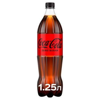 Напиток газированный Coca-Cola Zero 1,25л - купить, цены на Cупермаркет "Харьков" - фото 1