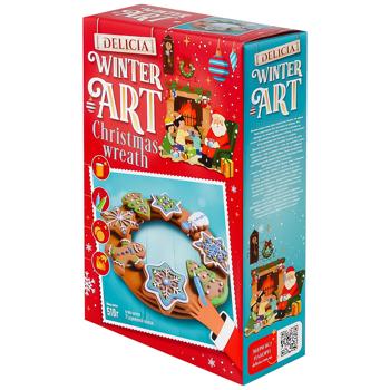 Новогодний набор сахарного печенья Delicia Рождественский венок 510г