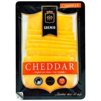 Gremio Cheddar Sliced Cheese 48% 150g - buy, prices for MegaMarket - photo 1