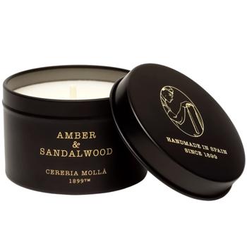 Аромасвеча Cereria Molla Amber & Sandalwood для путешествий 90г