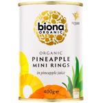 Ананас Biona Organic Міні кільця в ананасовому соку 400г