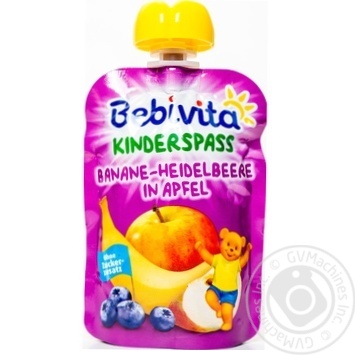 Puree Bebivita blueberry for children from 12 months 90g - buy, prices for MegaMarket - photo 1