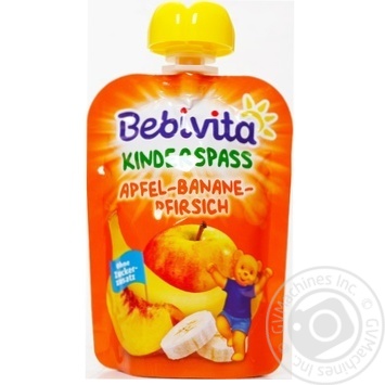 Пюре фруктовое Bebivita Яблоко-банан-персик 90г купить, цены на МегаМаркет - фото 4