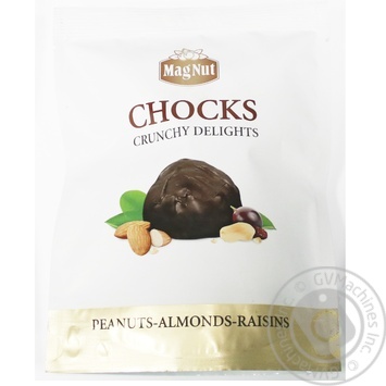 Цукерки MagNut Chocks з арахісом та мингдалем 150г купити, ціни на МегаМаркет - фото 1