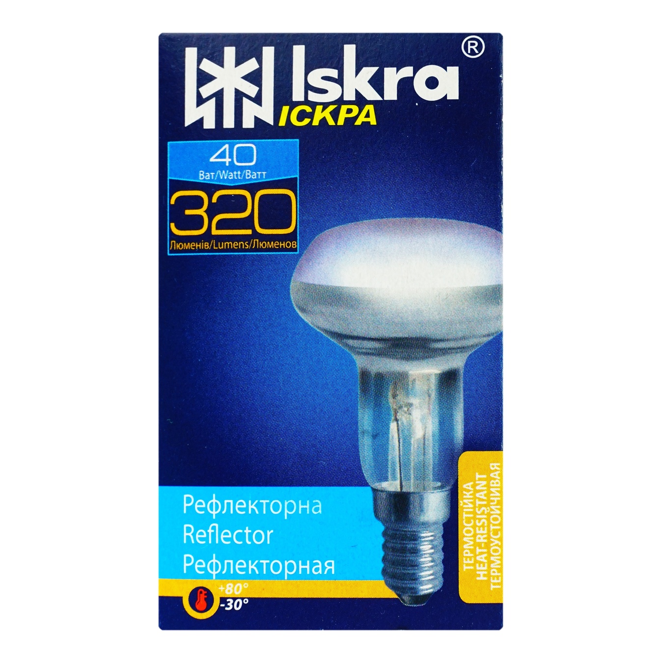 

Лампа рефлекторная Искра R50 Т 230 40Вт Е14
