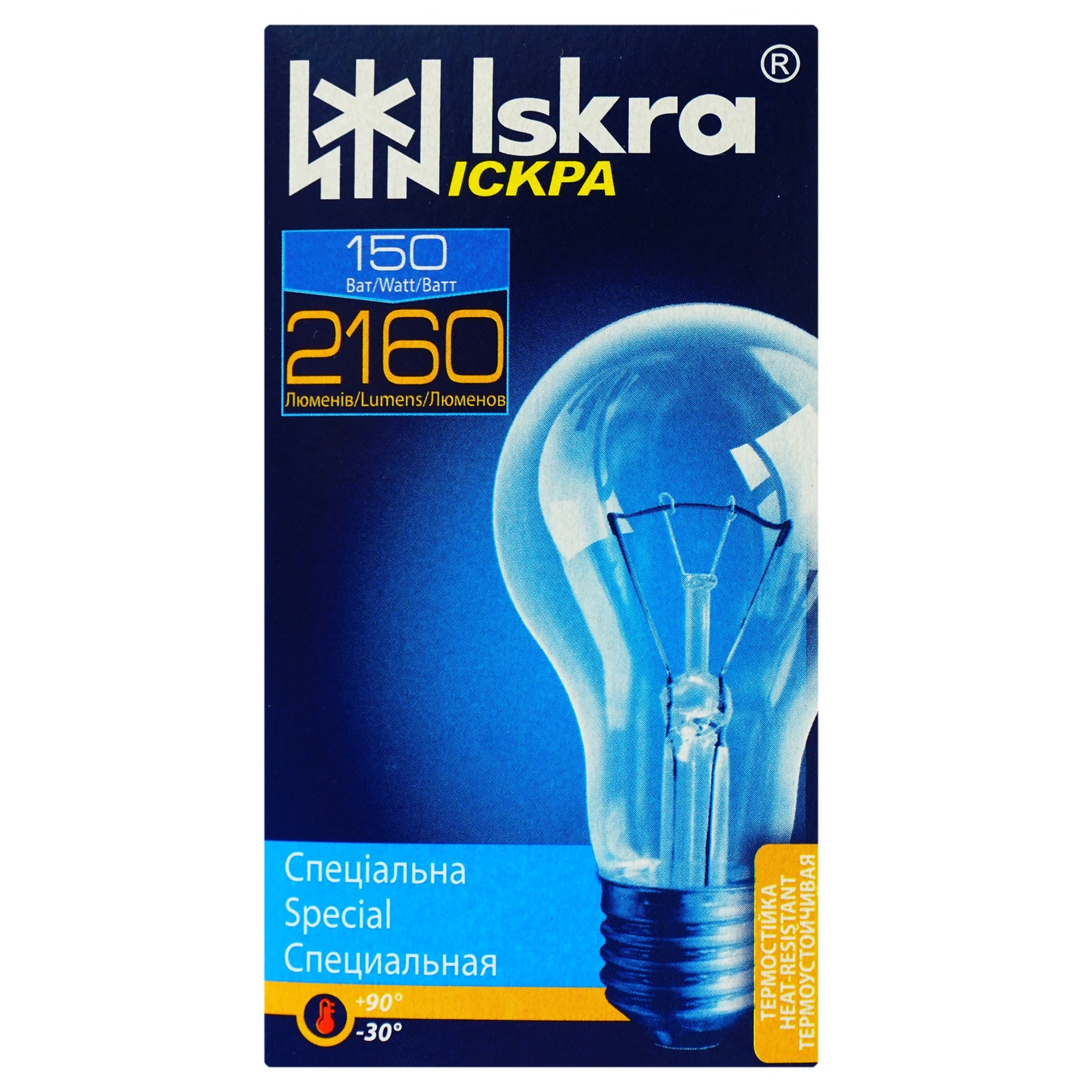 

Лампа прозрачная Искра Е27 150Вт 230В