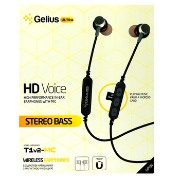 Gelius Ultra T1-MC Wireless Headset with Slot for Memory Card