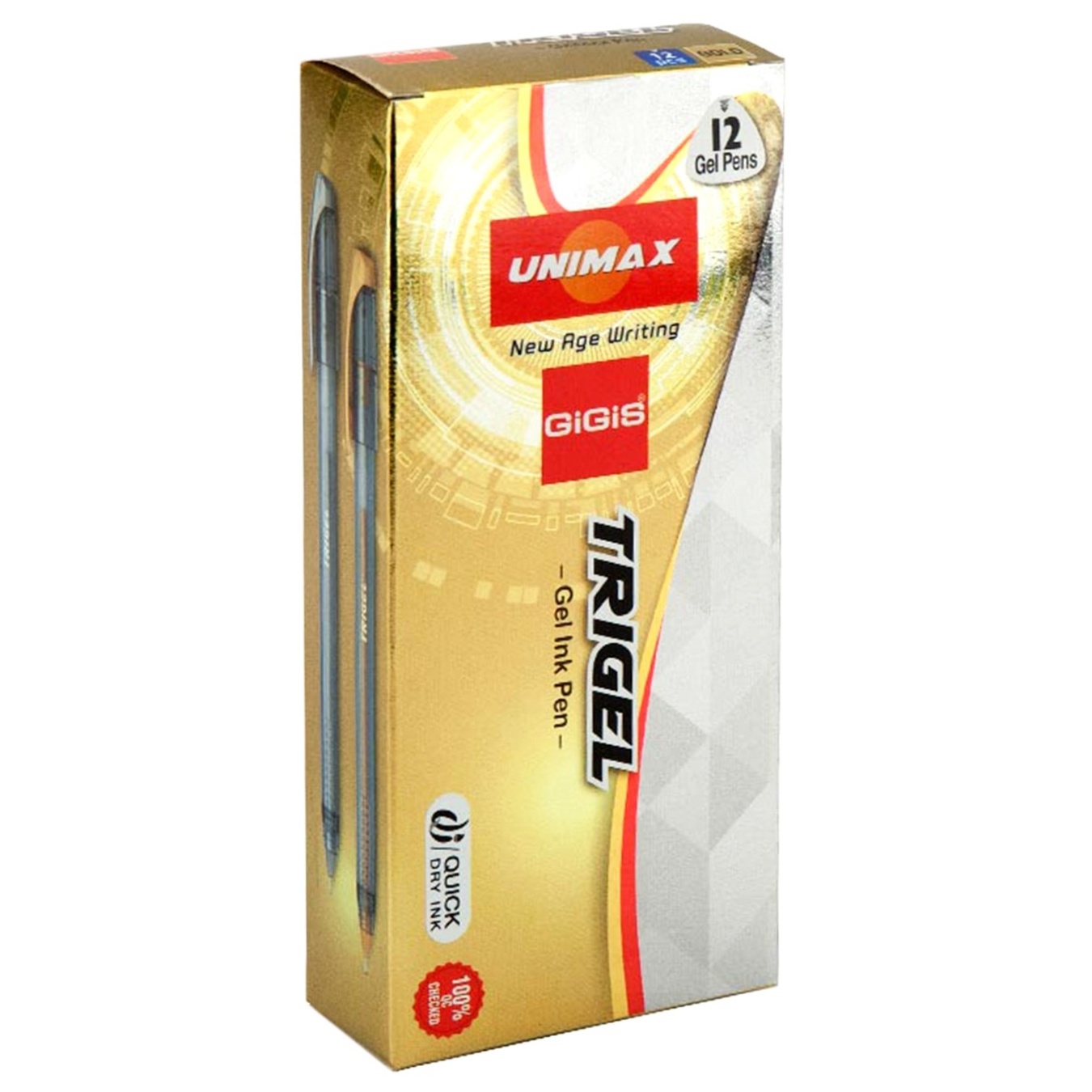 

Ручка гелевая Unimax Trigel UX-131-35 золотая