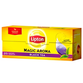 Чай чорний Lipton Magic Aroma в пакетиках 25*2г - купити, ціни на NOVUS - фото 1