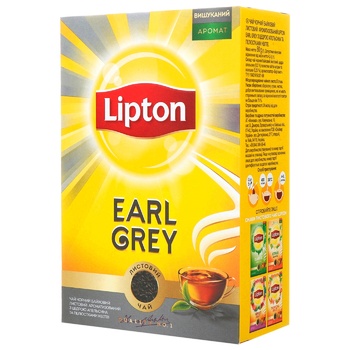 Чай черный Lipton Earl Grey с цедрой апельсина и лепестками цветов 80г - купить, цены на NOVUS - фото 1