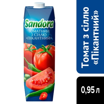 Сок Sandora Овощной коктейль томатный пикантный 0,95л - купить, цены на NOVUS - фото 7