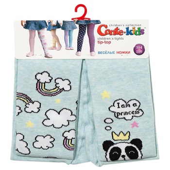 Conte Kids Tip-Top Happy Feets 482 Light Turquoise Baby's Tights 80-86 - buy, prices for COSMOS - photo 3