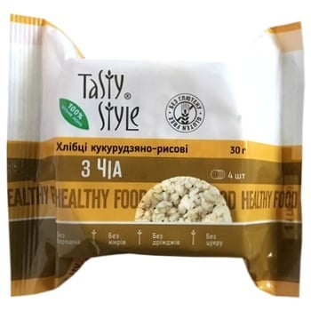 Tasty Style Corn and Rice Crispbread with Chia 30g - buy, prices for Auchan - photo 3