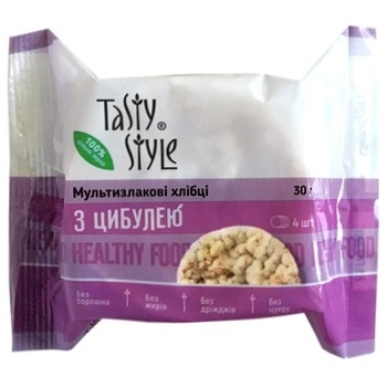 Хлібці Tasty Style мультизлакові з цибулею 4шт 30г - купити, ціни на Auchan - фото 3