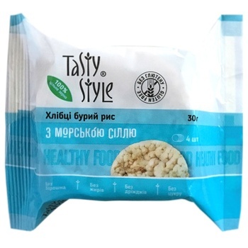 Хлібці Tasty Style з бурого рису з морською сіллю 4шт 30г - купити, ціни на Auchan - фото 3