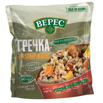 Гречка Верес с говядиной 280г - купить, цены на Auchan - фото 1