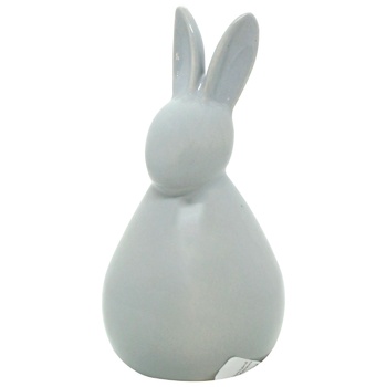 Decorative Figurine Easter Bunny 6x11m gray