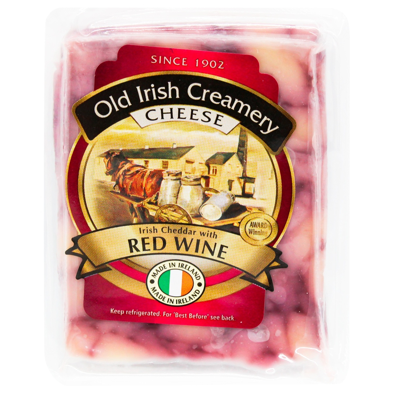 

Сыр Old Irish Creamery Чеддер с красным вином 55% 150г