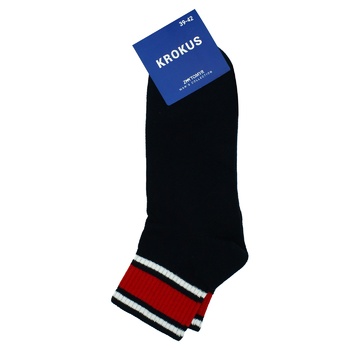 Krokus Sport Men's Socks s.39-42 Blue with Wide Stripes