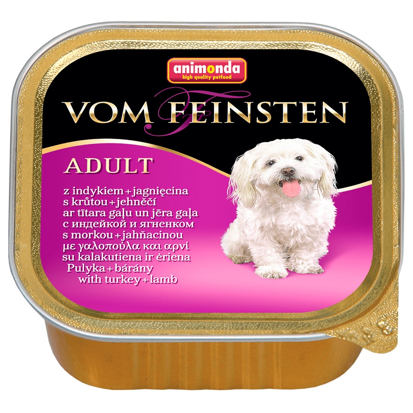 

Корм Animonda Vom Feinsten Adult индейка-ягненок влажный для собак 150г