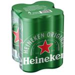Пиво Heineken світле 5% 4шт*0,5л