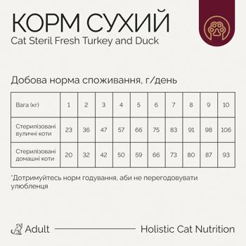 Savory Adult Sterilized Dry Food with Turkey and Duck for Sterilized Cats 2kg - buy, prices for MasterZoo - photo 3