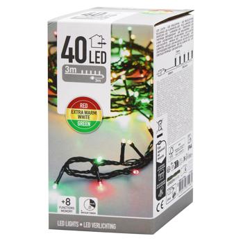 Koopman Outdoor Electric Garland 40 LED 6m 3-Color in Assortment