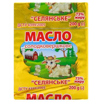 Масло Селянское сладкосливочное 73% 200г - купить, цены на - фото 2
