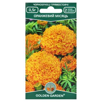 Семена цветов Golden Garden Бархатцы прямостоячие Оранжевая луна 0,5г - купить, цены на МегаМаркет - фото 1