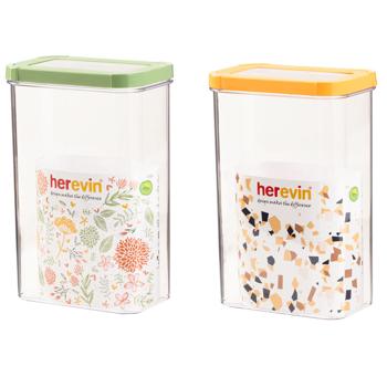 Herevin Storage Canister Green-Peach Container 2.5l