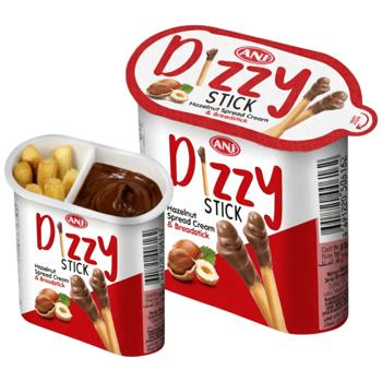 Паста шоколадно-фундукова Ani Dizzy Stick з хлібними палочками 50г - купити, ціни на Епіцентр FOOD - фото 1